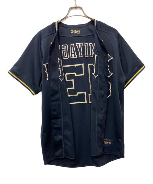 オリックス・バファローズ（オリックス・バファローズ）オリックス・バファローズ (オリックス・バファローズ) 野球ユニフォーム ネイビー サイズ:Mの古着・服飾アイテム