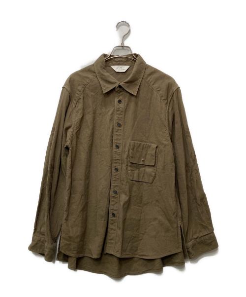 ANCELLM（アンセルム）ANCELLM (アンセルム) L/C NEP FLOWER EMBROIDERY OVER SHIRT ベージュ サイズ:1の古着・服飾アイテム