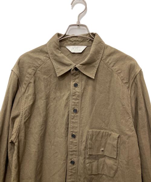 ANCELLM（アンセルム）ANCELLM (アンセルム) L/C NEP FLOWER EMBROIDERY OVER SHIRT ベージュ サイズ:1の古着・服飾アイテム