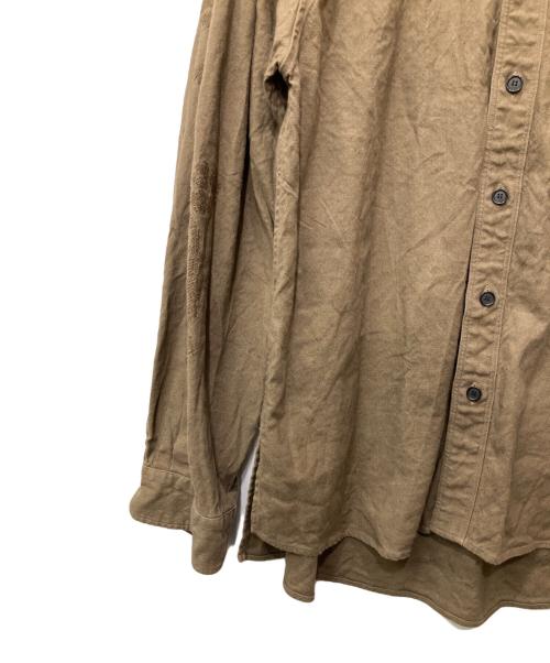 ANCELLM（アンセルム）ANCELLM (アンセルム) L/C NEP FLOWER EMBROIDERY OVER SHIRT ベージュ サイズ:1の古着・服飾アイテム