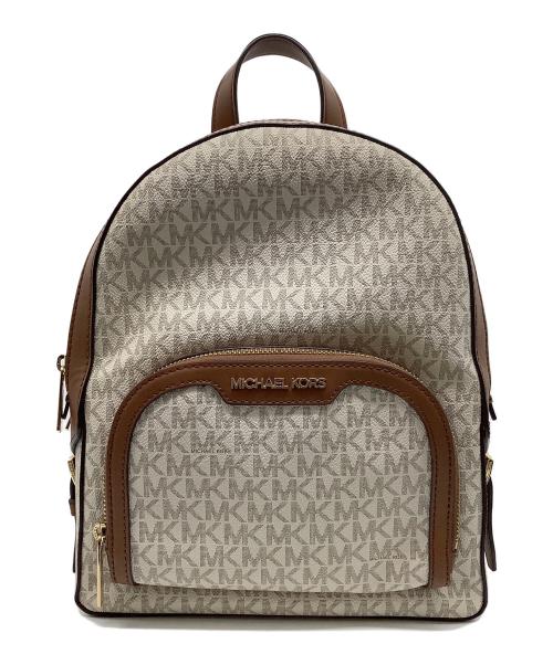 MICHAEL KORS（マイケルコース）MICHAEL KORS (マイケルコース) リュック アイボリー×ブラウンの古着・服飾アイテム