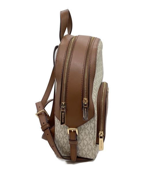 MICHAEL KORS（マイケルコース）MICHAEL KORS (マイケルコース) リュック アイボリー×ブラウンの古着・服飾アイテム