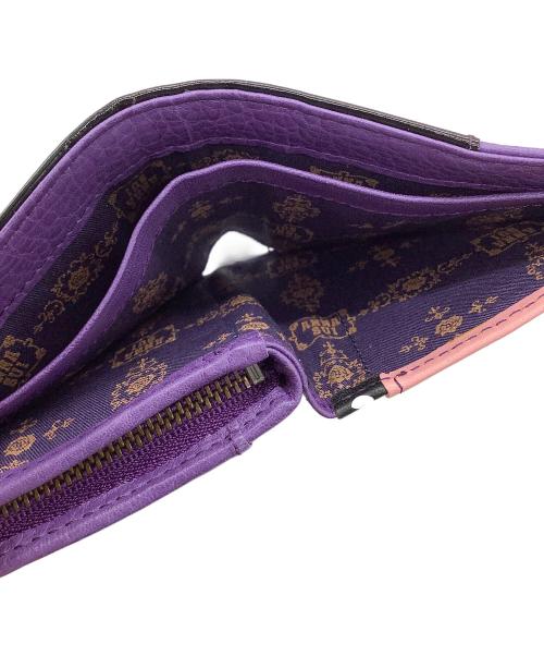 ANNA SUI（アナスイ）ANNA SUI (アナスイ) 鬼滅の刃 (キメツノヤイバ) 鬼滅の刃　胡蝶姉妹モデル　2つ折り財布 パープル 未使用品の古着・服飾アイテム