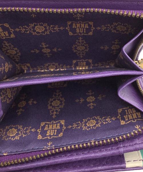 ANNA SUI（アナスイ）ANNA SUI (アナスイ) 鬼滅の刃 (キメツノヤイバ) 鬼滅の刃　胡蝶姉妹モデル　2つ折り財布 パープル 未使用品の古着・服飾アイテム