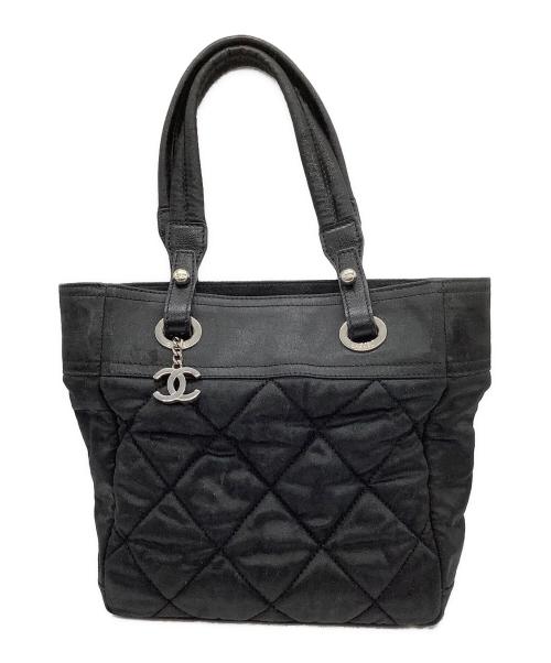 CHANEL（シャネル）CHANEL (シャネル) パリビアリッツ　ハンドバッグ ブラックの古着・服飾アイテム