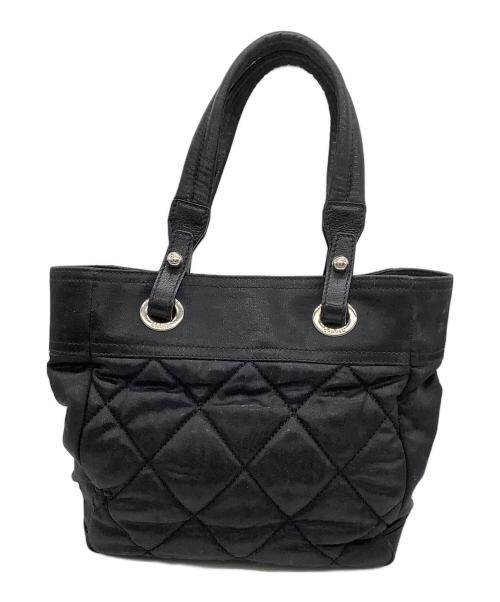 CHANEL（シャネル）CHANEL (シャネル) パリビアリッツ　ハンドバッグ ブラックの古着・服飾アイテム