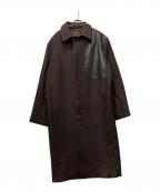 ZARA×STUDIO NICHOLSONザラ×スタジオ ニコルソン）の古着「パッチレザーロングコート」｜ブラウン