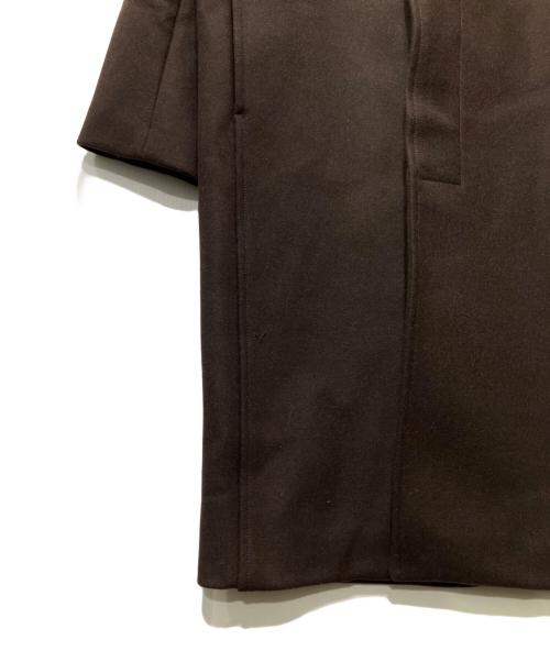 ZARA（ザラ）ZARA (ザラ) STUDIO NICHOLSON (スタジオ ニコルソン) パッチレザーロングコート ブラウン サイズ:Mの古着・服飾アイテム