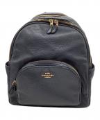COACHコーチ）の古着「レザーリュック」｜ネイビー