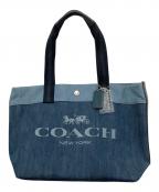COACHコーチ）の古着「デニムトートバッグ」｜インディゴ