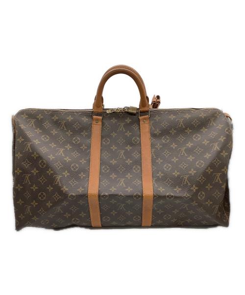 LOUIS VUITTON（ルイ ヴィトン）LOUIS VUITTON (ルイ ヴィトン) モノグラム　キーポル55　トラベルバッグ ブラウンの古着・服飾アイテム