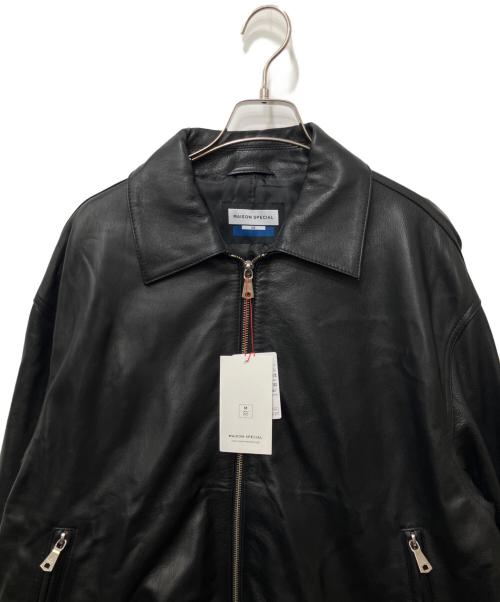 MAISON SPECIAL（メゾンスペシャル）MAISON SPECIAL (メゾンスペシャル) シープレザープライムオーバーシングルライダースジャケット ブラック サイズ:2 未使用品の古着・服飾アイテム