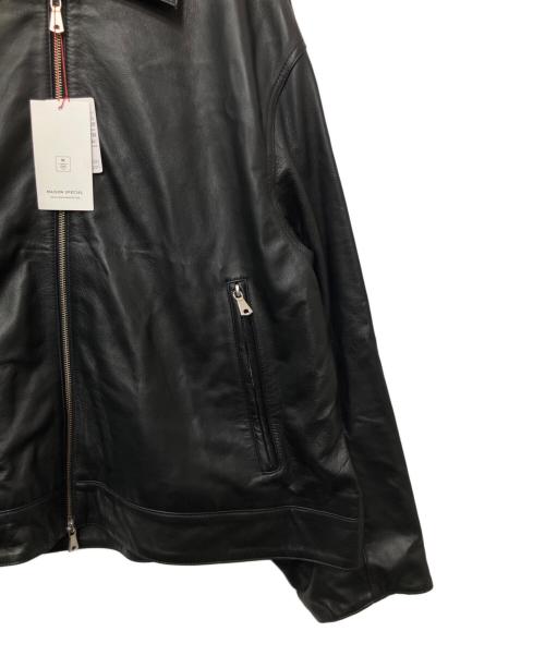 MAISON SPECIAL（メゾンスペシャル）MAISON SPECIAL (メゾンスペシャル) シープレザープライムオーバーシングルライダースジャケット ブラック サイズ:2 未使用品の古着・服飾アイテム