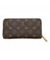 LOUIS VUITTON (ルイ ヴィトン) モノグラム　ジッピー ウォレット　長財布 ブラウン：18000円