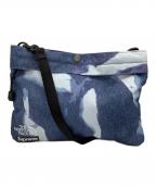 THE NORTH FACE×SUPREMEザ ノース フェイス×シュプリーム）の古着「Bleached Denim Shoulder Bag ショルダーバッグ」｜ブルー×ホワイト
