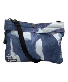 THE NORTH FACE×SUPREME（ザ ノース フェイス×シュプリーム）の古着「Bleached Denim Shoulder Bag ショルダーバッグ」｜ブルー×ホワイト