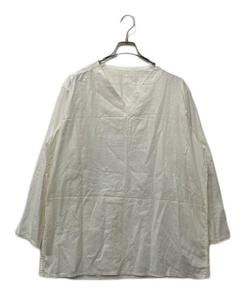 ロシア軍（ロシアンアーミー）ロシア軍 (ロシアンアーミー) 長袖カットソー ホワイト サイズ:50-4の古着・服飾アイテム