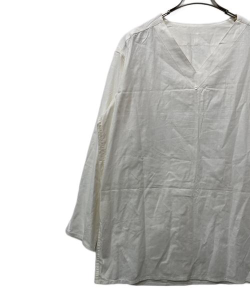 ロシア軍（ロシアンアーミー）ロシア軍 (ロシアンアーミー) 長袖カットソー ホワイト サイズ:50-4の古着・服飾アイテム