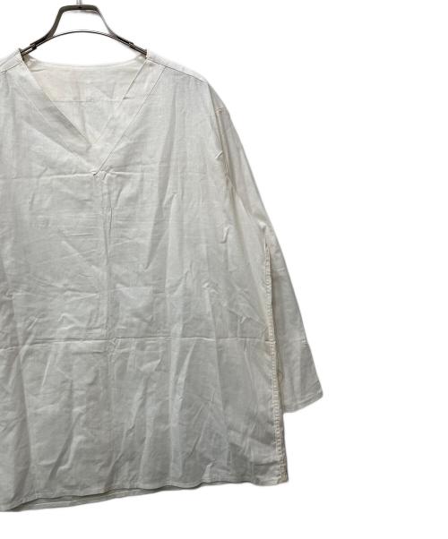 ロシア軍（ロシアンアーミー）ロシア軍 (ロシアンアーミー) 長袖カットソー ホワイト サイズ:50-4の古着・服飾アイテム