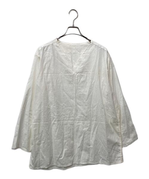 ロシア軍（ロシアンアーミー）ロシア軍 (ロシアンアーミー) 長袖カットソー ホワイト サイズ:50-4の古着・服飾アイテム