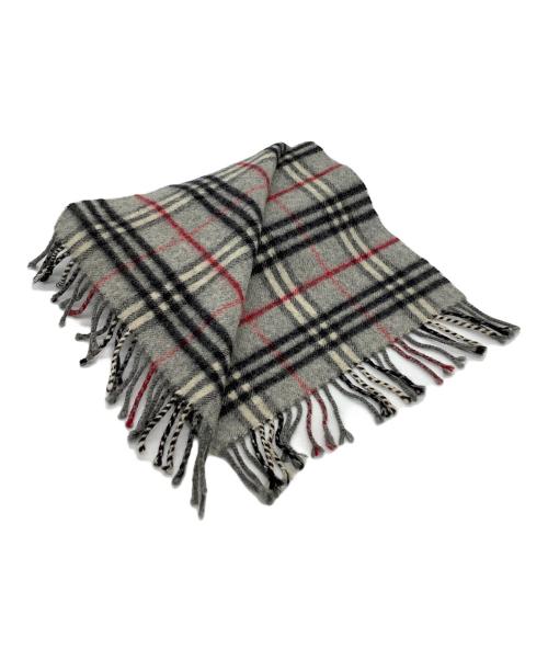 Burberry's（バーバリーズ）Burberry's (バーバリーズ) マフラー ブラウン×グレーの古着・服飾アイテム
