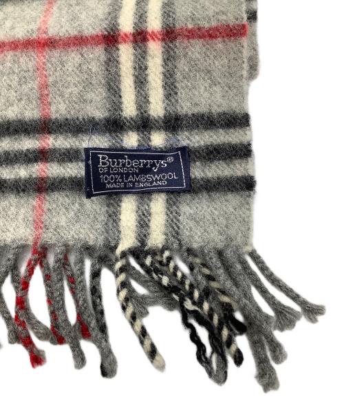 Burberry's（バーバリーズ）Burberry's (バーバリーズ) マフラー ブラウン×グレーの古着・服飾アイテム