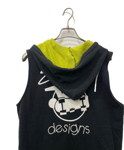 stussy（ステューシー）stussy (ステューシー) ベスト ブラック×グリーン サイズ:Mの古着・服飾アイテム