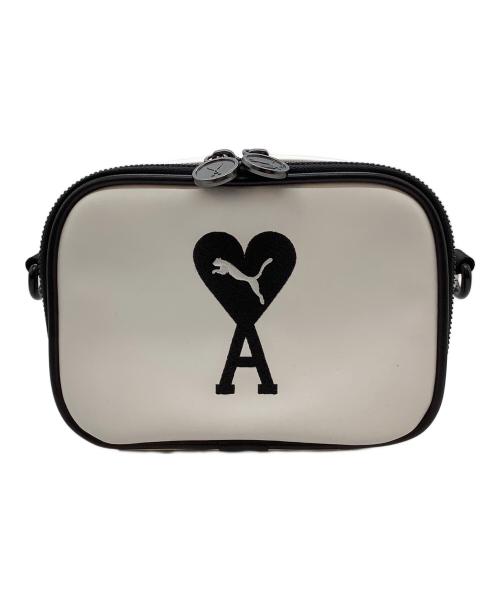 PUMA（プーマ）PUMA (プーマ) ami (アミ) SMALL SHOULDER BAG　ショルダーバッグ ホワイト×ブラックの古着・服飾アイテム