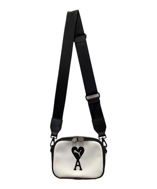 PUMA（プーマ）PUMA (プーマ) ami (アミ) SMALL SHOULDER BAG　ショルダーバッグ ホワイト×ブラックの古着・服飾アイテム