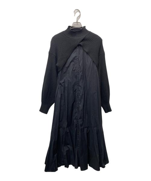 Snidel（スナイデル）Snidel (スナイデル) ワンピースセーターセット ブラック サイズ:Fの古着・服飾アイテム