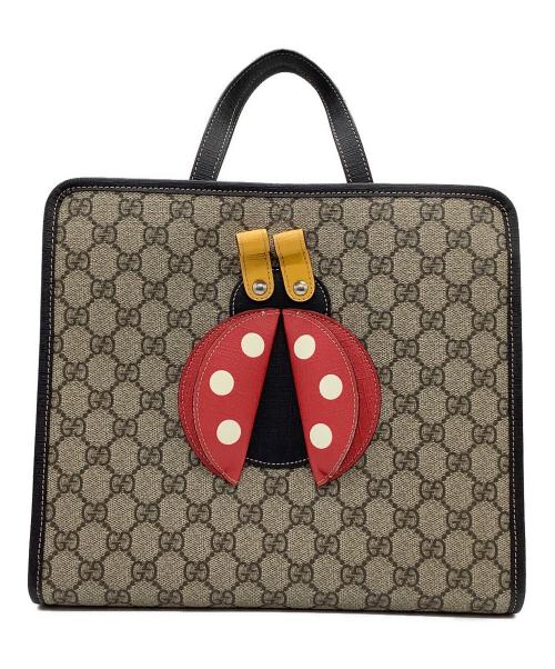 GUCCI（グッチ）GUCCI (グッチ) GGスプリーム　チルドレンバッグ ベージュの古着・服飾アイテム