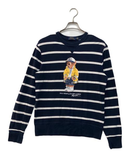 POLO RALPH LAUREN（ポロ・ラルフローレン）POLO RALPH LAUREN (ポロ・ラルフローレン) スウェット ネイビー×ホワイト サイズ:170/92Aの古着・服飾アイテム