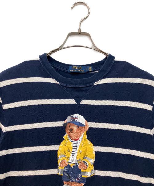 POLO RALPH LAUREN（ポロ・ラルフローレン）POLO RALPH LAUREN (ポロ・ラルフローレン) スウェット ネイビー×ホワイト サイズ:170/92Aの古着・服飾アイテム