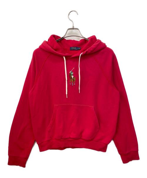 POLO RALPH LAUREN（ポロ・ラルフローレン）POLO RALPH LAUREN (ポロ・ラルフローレン) プルオーバーパーカー レッド サイズ:Lの古着・服飾アイテム
