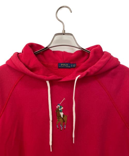 POLO RALPH LAUREN（ポロ・ラルフローレン）POLO RALPH LAUREN (ポロ・ラルフローレン) プルオーバーパーカー レッド サイズ:Lの古着・服飾アイテム