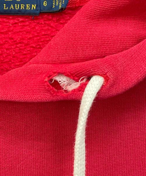 POLO RALPH LAUREN（ポロ・ラルフローレン）POLO RALPH LAUREN (ポロ・ラルフローレン) プルオーバーパーカー レッド サイズ:Lの古着・服飾アイテム