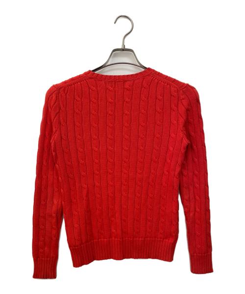 POLO RALPH LAUREN（ポロ・ラルフローレン）POLO RALPH LAUREN (ポロ・ラルフローレン) ケーブルニットセーター オレンジ サイズ:XSの古着・服飾アイテム