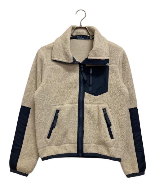 POLO RALPH LAUREN（ポロ・ラルフローレン）POLO RALPH LAUREN (ポロ・ラルフローレン) フリースジャケット ベージュ×ブルー サイズ:XSの古着・服飾アイテム
