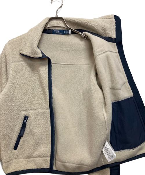 POLO RALPH LAUREN（ポロ・ラルフローレン）POLO RALPH LAUREN (ポロ・ラルフローレン) フリースジャケット ベージュ×ブルー サイズ:XSの古着・服飾アイテム