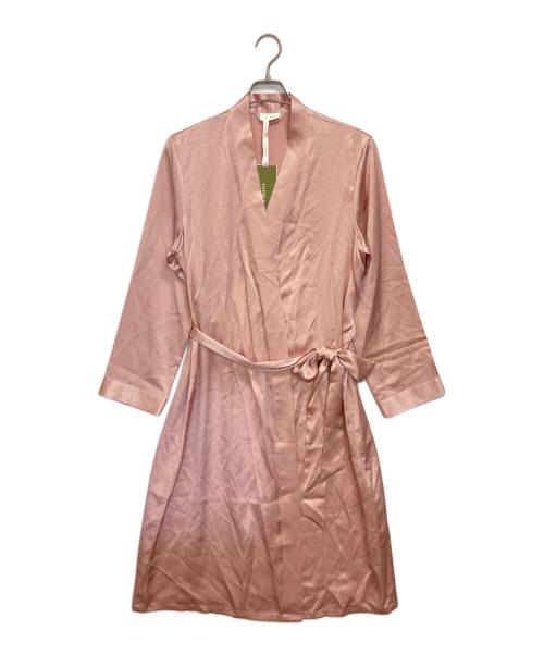 LILY SILK（リリーシルク）lily silk (リリーシルク) シルクガウン ピンク サイズ:XLの古着・服飾アイテム