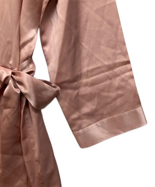 LILY SILK（リリーシルク）lily silk (リリーシルク) シルクガウン ピンク サイズ:XLの古着・服飾アイテム