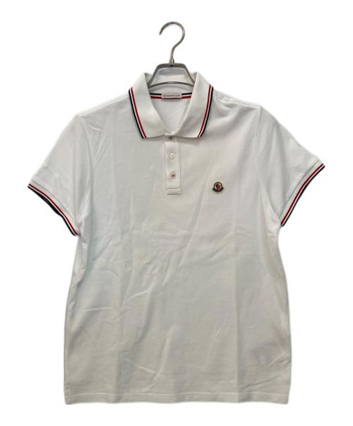 MONCLER（モンクレール）MONCLER (モンクレール) ポロシャツ ホワイト サイズ:Mの古着・服飾アイテム