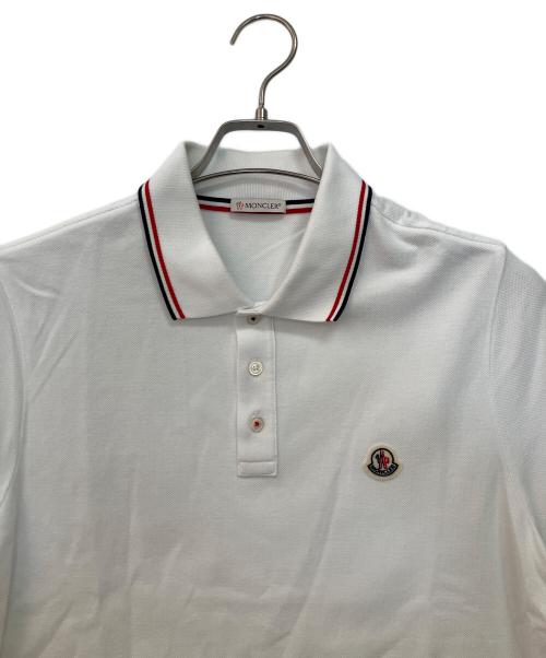 MONCLER（モンクレール）MONCLER (モンクレール) ポロシャツ ホワイト サイズ:Mの古着・服飾アイテム