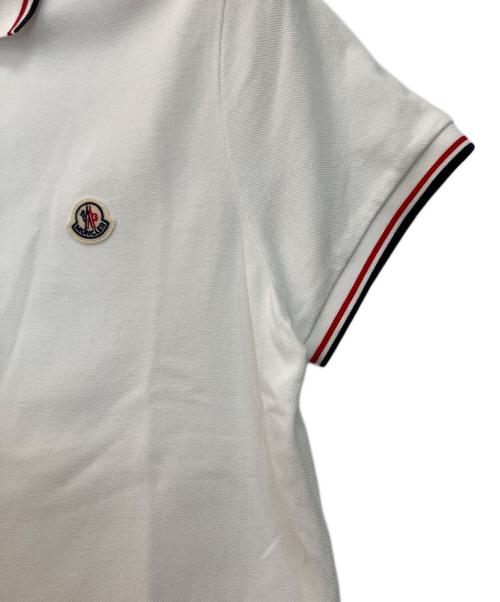 MONCLER（モンクレール）MONCLER (モンクレール) ポロシャツ ホワイト サイズ:Mの古着・服飾アイテム