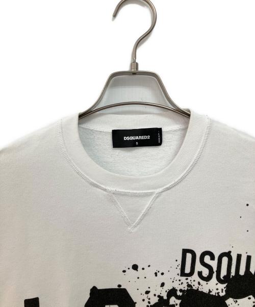DSQUARED2（ディースクエアード）DSQUARED2 (ディースクエアード) スウェット ホワイト サイズ:Sの古着・服飾アイテム