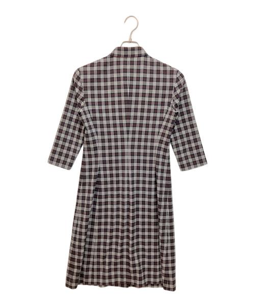 BURBERRY BLUE LABEL（バーバリー ブルー レーベル）BURBERRY BLUE LABEL (バーバリー ブルー レーベル) シャツワンピース ブラック×レッド サイズ:38の古着・服飾アイテム