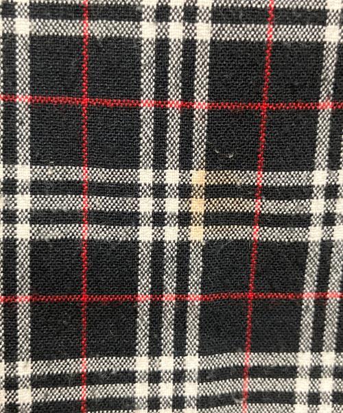 BURBERRY BLUE LABEL（バーバリー ブルー レーベル）BURBERRY BLUE LABEL (バーバリー ブルー レーベル) シャツワンピース ブラック×レッド サイズ:38の古着・服飾アイテム