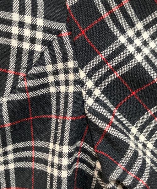 BURBERRY BLUE LABEL（バーバリー ブルー レーベル）BURBERRY BLUE LABEL (バーバリー ブルー レーベル) シャツワンピース ブラック×レッド サイズ:38の古着・服飾アイテム