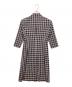 BURBERRY BLUE LABEL (バーバリー ブルー レーベル) シャツワンピース ブラック×レッド サイズ:38：8000円