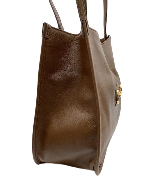 GUCCI（グッチ）GUCCI (グッチ) ホースビット　トートバッグ ブラウンの古着・服飾アイテム